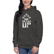 Load image into Gallery viewer, Wake The Flock Up Unisex Hoodie WHT TXT