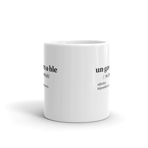 Ungovernable White glossy mug BLK TXT