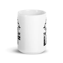 Load image into Gallery viewer, Wake The Flock White glossy mug BLK TXT