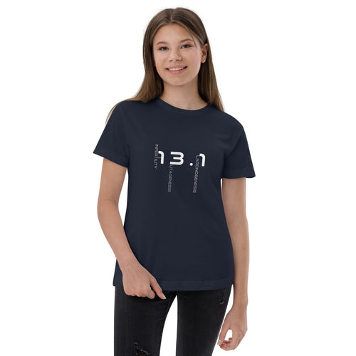 Thirteen Point One Youth Jersey T-Shirt WHT TXT