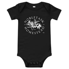 Load image into Gallery viewer, Nobletask Homestead Baby Onesie WHT TXT