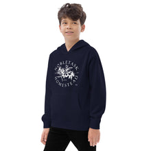 Load image into Gallery viewer, Nobletask Homestead Kids fleece hoodie WHT TXT