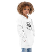 Load image into Gallery viewer, Nobletask Homestead Kids fleece hoodie BLK TXT