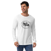 Load image into Gallery viewer, Nobletask Homestead Unisex Long Sleeve Tee BLK TXT
