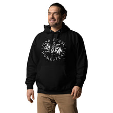 Load image into Gallery viewer, Nobletask Homestead Unisex Hoodie WHT TXT