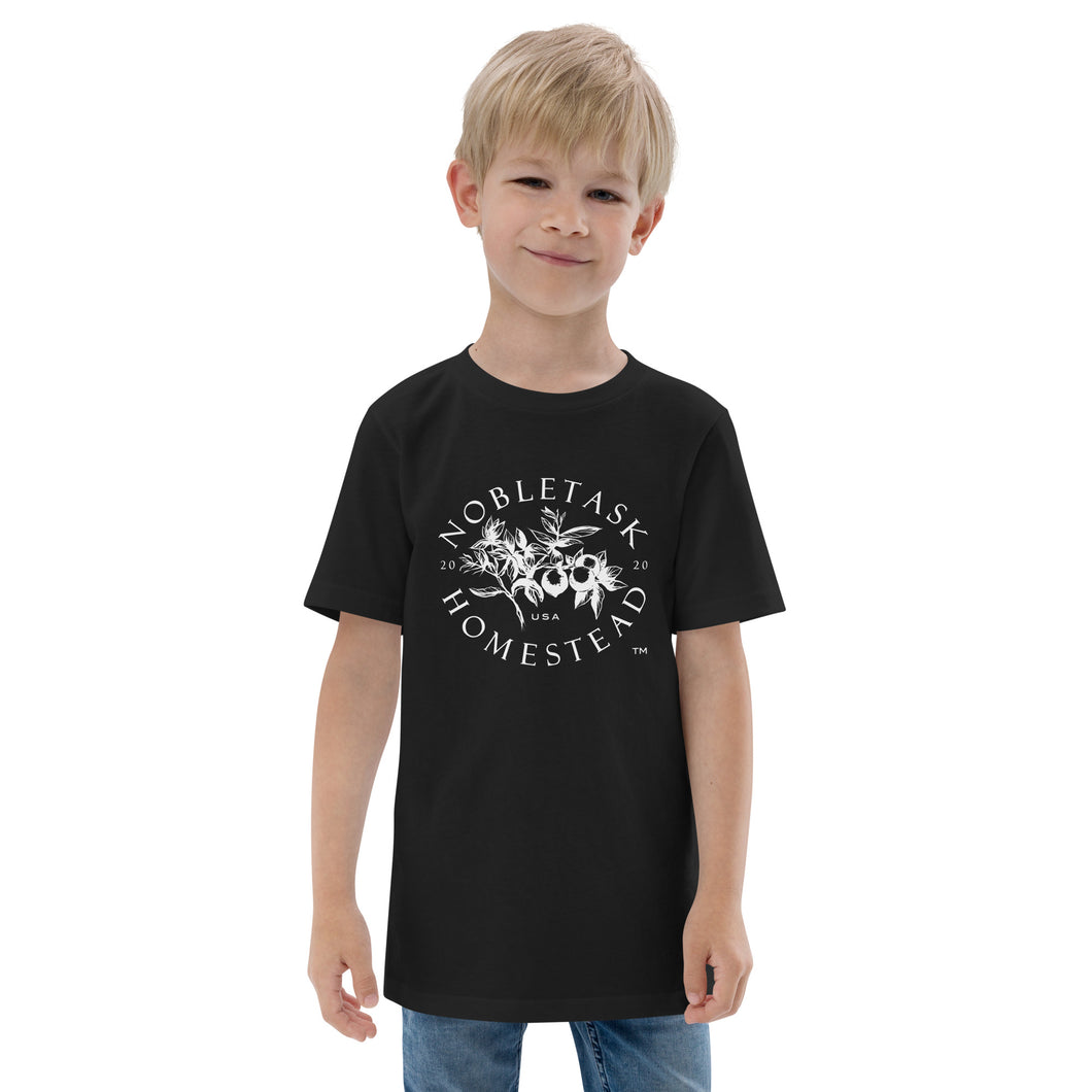 Nobletask Homestead Youth T-shirt WHT TXT