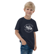 Load image into Gallery viewer, Nobletask Homestead Youth T-shirt WHT TXT