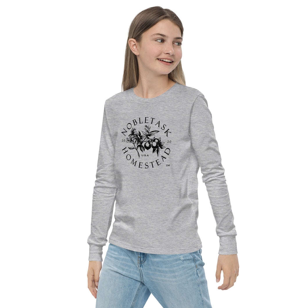 Nobletask Homestead Youth long sleeve tee BLK TXT