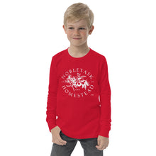 Load image into Gallery viewer, Nobletask Homestead Youth long sleeve tee WHT TXT