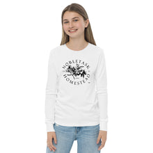 Load image into Gallery viewer, Nobletask Homestead Youth long sleeve tee BLK TXT