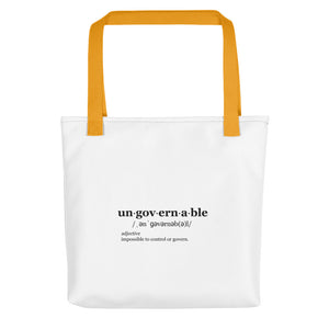 Ungovernable Tote bag BLK TXT