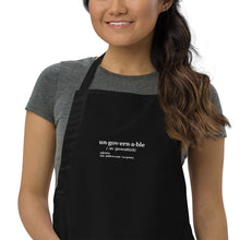 Load image into Gallery viewer, Ungovernable Embroidered Apron WHT TXT