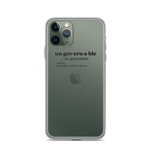 Load image into Gallery viewer, Ungovernable iPhone Case BLK TXT