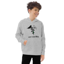 Load image into Gallery viewer, Don&#39;t Shed On Me Kids Fleece Hoodie BLK TXT