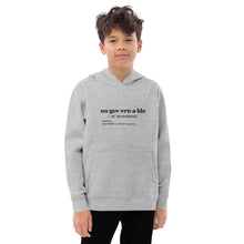 Load image into Gallery viewer, Ungovernable Kids Fleece Hoodie BLK TXT