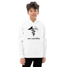 Load image into Gallery viewer, Don&#39;t Shed On Me Kids Fleece Hoodie BLK TXT