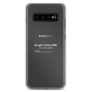 Ungovernable Samsung Case WHT TXT