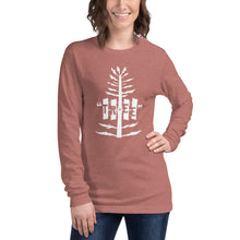 Load image into Gallery viewer, Tree Unisex Long Sleeve WHT TXT