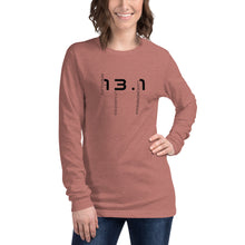 Load image into Gallery viewer, Thirteen Point One Unisex Long Sleeve BLK TXT