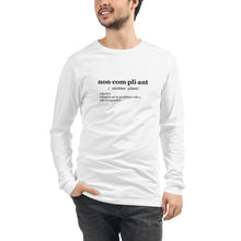 Load image into Gallery viewer, Non-Compliant Unisex Long Sleeve BLK TXT