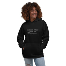 Load image into Gallery viewer, Non-Compliant Unisex Hoodie WHT TXT