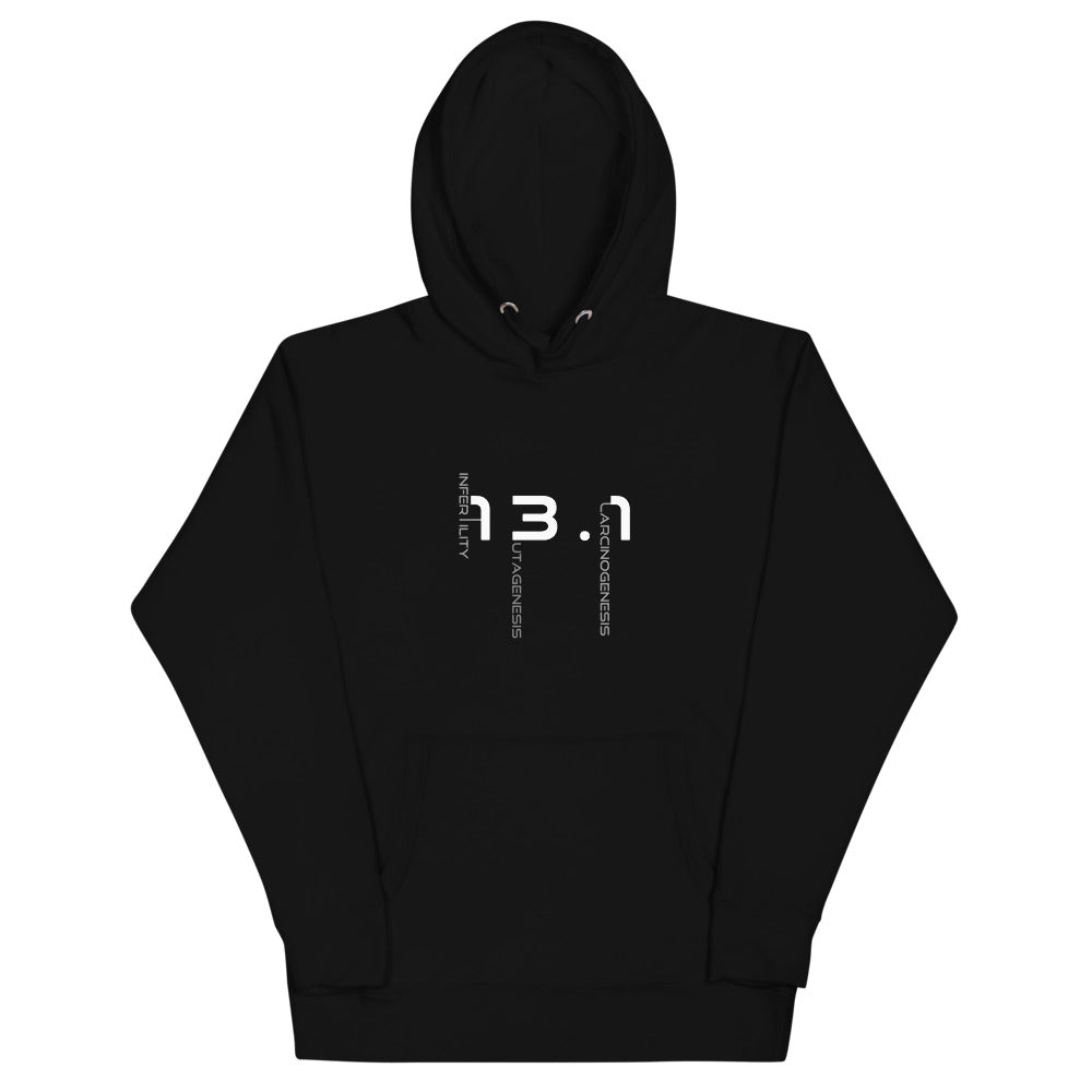 Thirteen Point One Unisex Hoodie WHT TXT