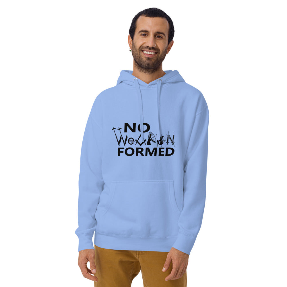 No Weapon Formed Unisex Hoodie BLK TXT