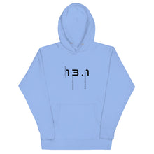 Load image into Gallery viewer, Thirteen Point One Unisex Hoodie BLK TXT