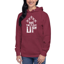 Load image into Gallery viewer, Wake The Flock Up Unisex Hoodie WHT TXT