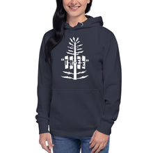 Load image into Gallery viewer, Tree Unisex Hoodie WHT TXT