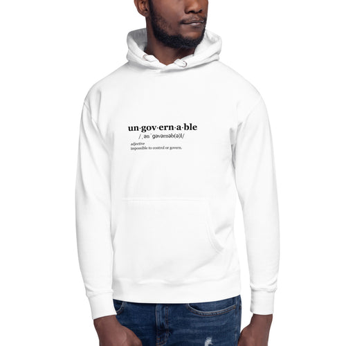 Ungovernable Unisex Hoodie BLK TXT