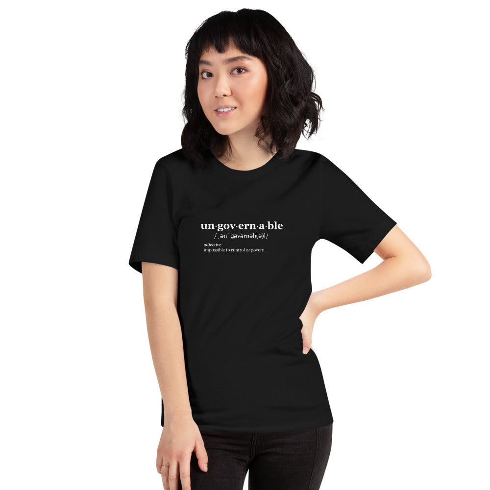 Ungovernable T-Shirt WHT TXT