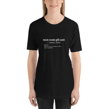 Load image into Gallery viewer, Non-Compliant T-Shirt WHT TXT