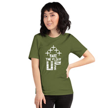 Load image into Gallery viewer, Wake The Flock Up T-Shirt WHT TXT