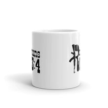 Load image into Gallery viewer, Romans 13:4 White glossy mug BLK TXT