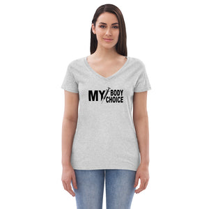 My Body Women’s V-Neck T-Shirt BLK TXT