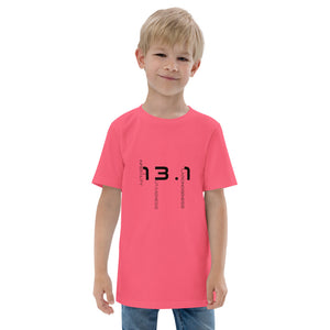Thirteen Point One Youth Jersey T-Shirt BLK TXT