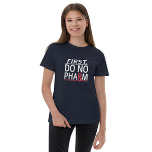 Do No Pharm Youth Jersey T-Shirt WHT TXT