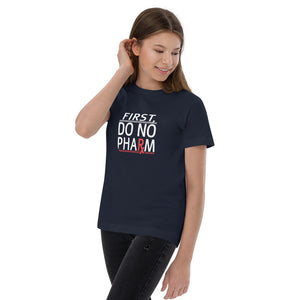 Do No Pharm Youth Jersey T-Shirt WHT TXT