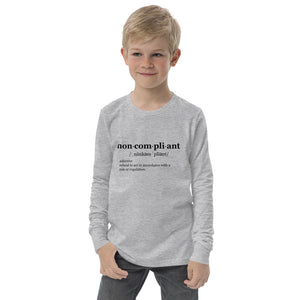Non-Compliant Youth long sleeve BLK TXT