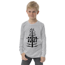 Load image into Gallery viewer, Tree Youth long sleeve BLK TXT