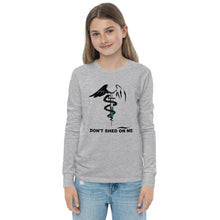 Load image into Gallery viewer, Don&#39;t Shed On Me Youth long sleeve BLK TXT
