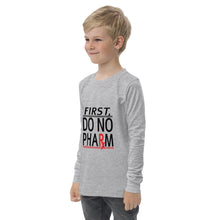 Load image into Gallery viewer, Do No Pharm Youth long sleeve BLK TXT