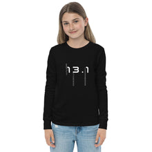 Load image into Gallery viewer, Thirteen Point One Youth long sleeve WHT TXT