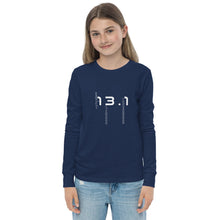 Load image into Gallery viewer, Thirteen Point One Youth long sleeve WHT TXT