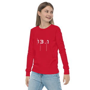 Thirteen Point One Youth long sleeve WHT TXT
